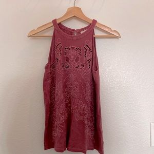 Lucky brand embroidered tank